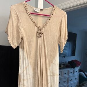 Raya Sun Cream Midi Dress